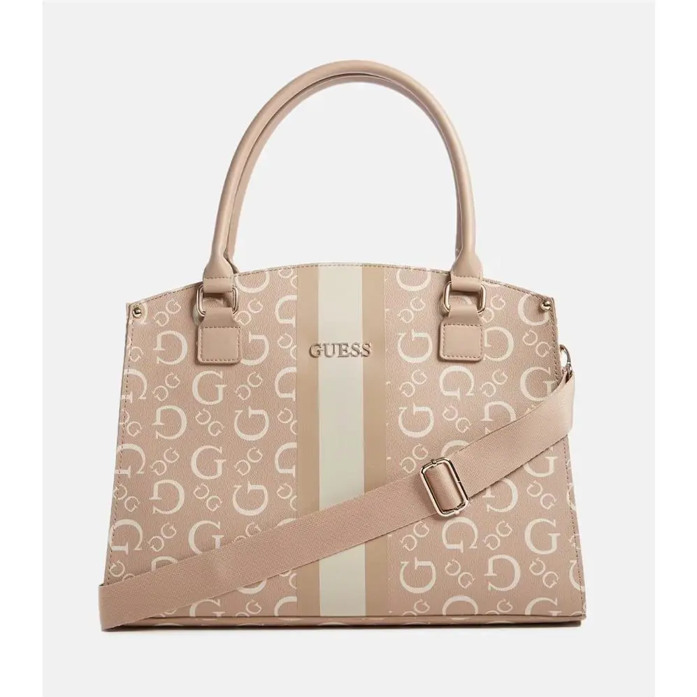 Guess Anakin Logo Arched Caramel Travel Tote Bag