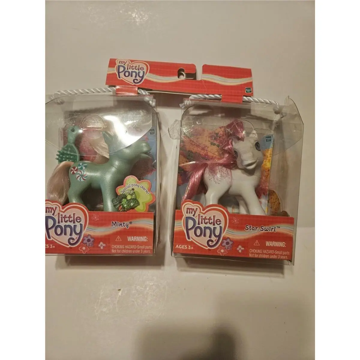 Vtg Y2K Toys 2 Rare My Little Ponys Mint Htf Hasbro NT es Gift B1