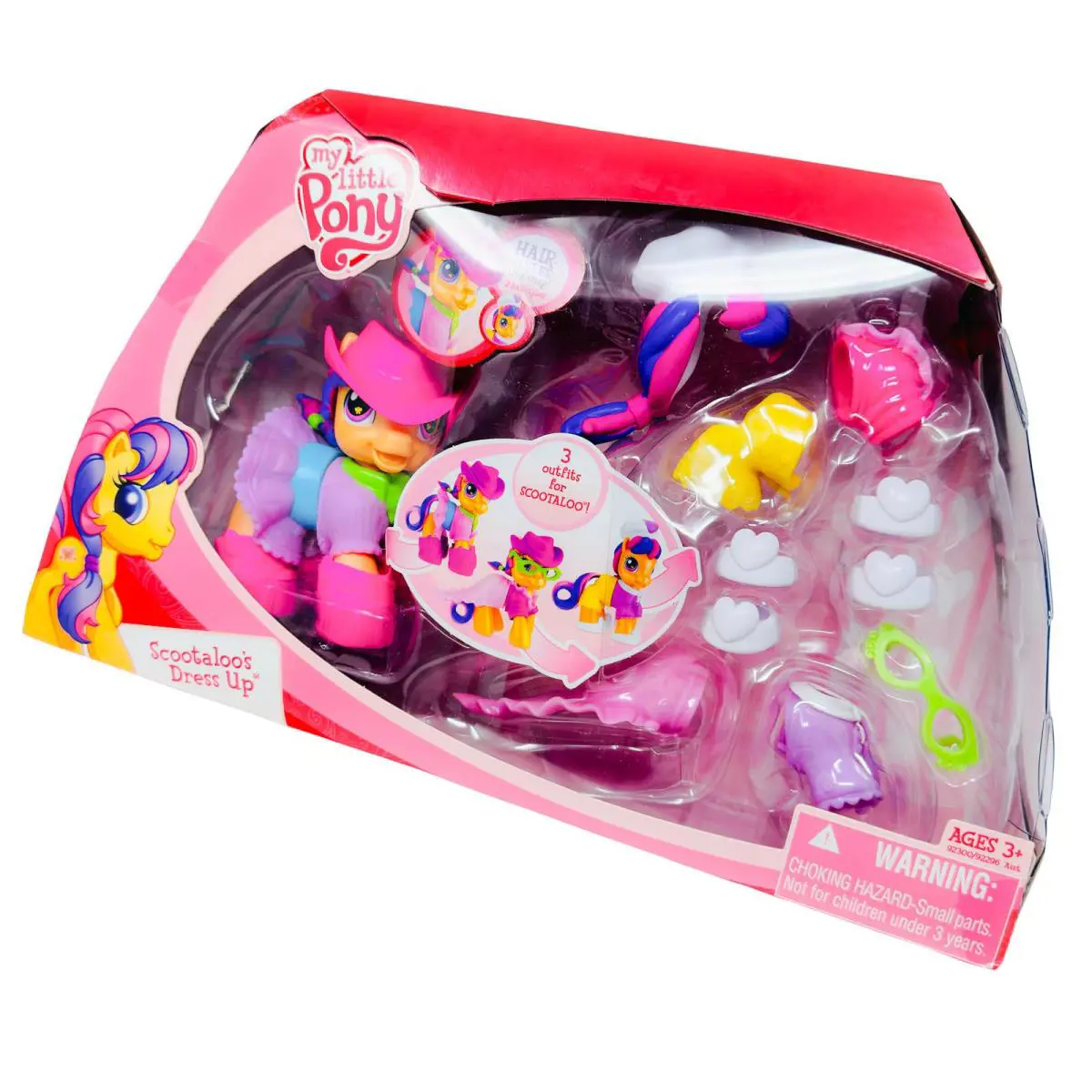 My Little Pony 2008 G3.5 Scootaloo`s Dress Up Orange Horse Figure Hasbro Mlp