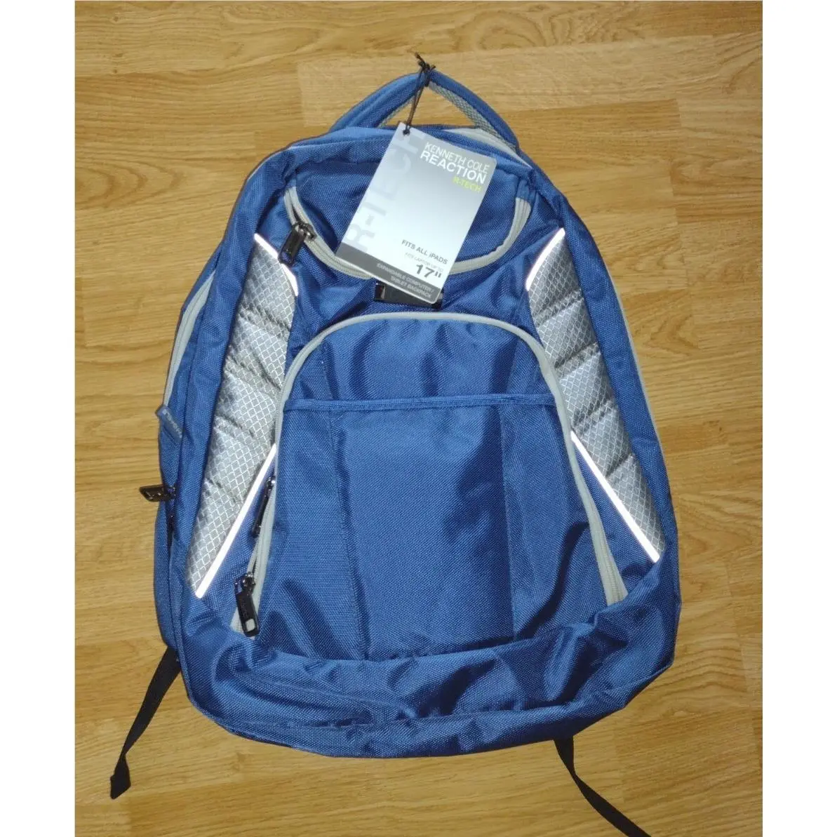 Reaction Backpack Blue Durable 19inch Height by Kenneth Cole