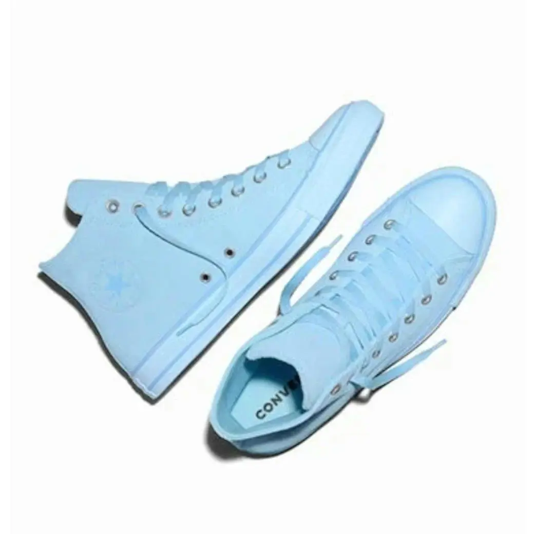 Converse Chuck Taylor All Star High Suede Unisex Women 9 Men 7 True Sky Lt Blue - Light Blue