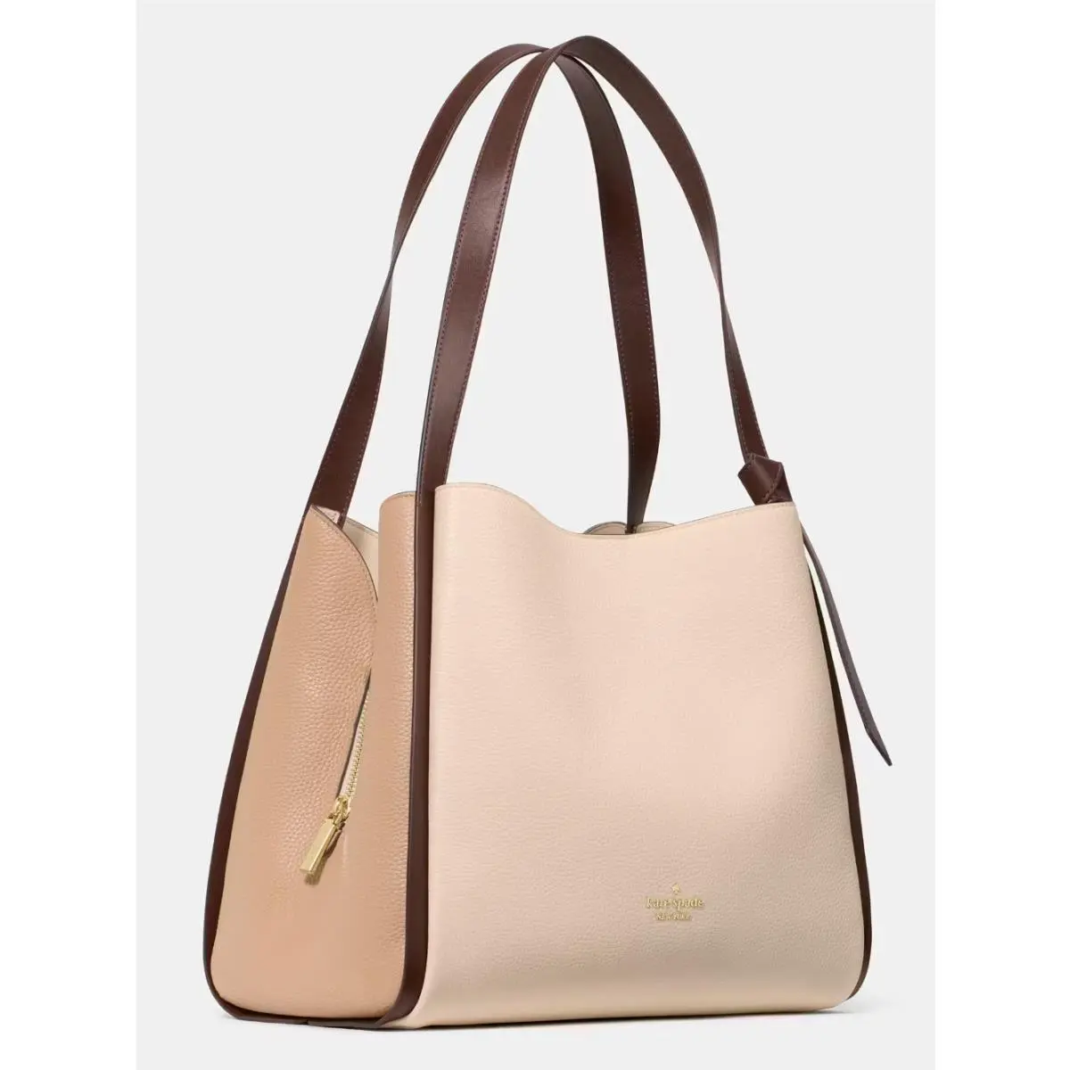 Kate Spade Knott Large Carryall Beige Pebbled Leather KM662 Retail