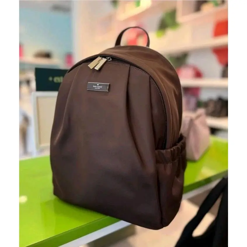 Kate Spade New York KL962 Carter Nylon Large Backpack Hot Fudge Travel Bag