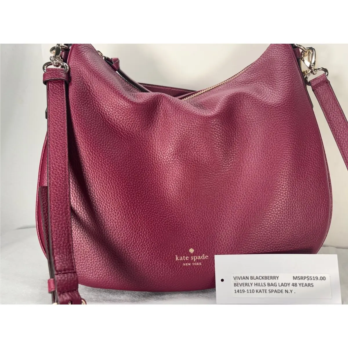 Kate Spade N.y.- NWT$529.00 Very Soft Pebble Lea. Now