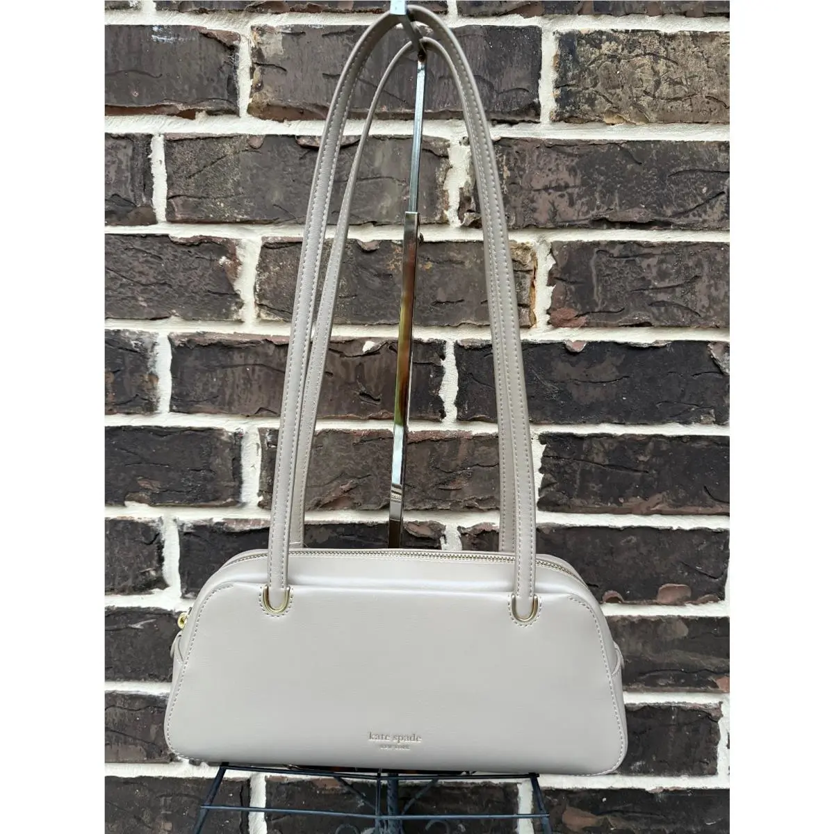 Kate Spade Grace Shoulder Bag Timeless Taupe Leather