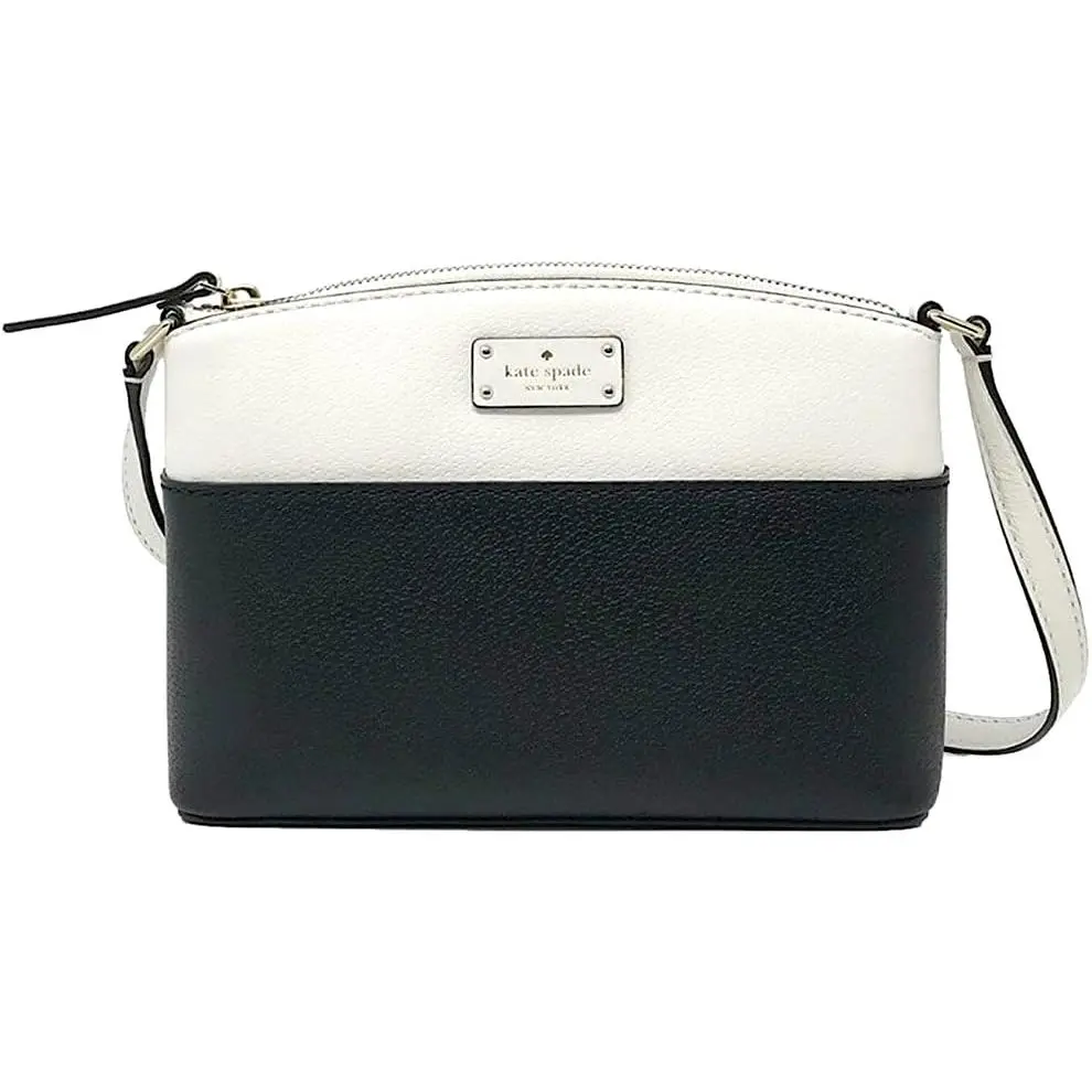 Kate Spade Grove Street Millie Black Cream Leather Purse Crossbody Bag