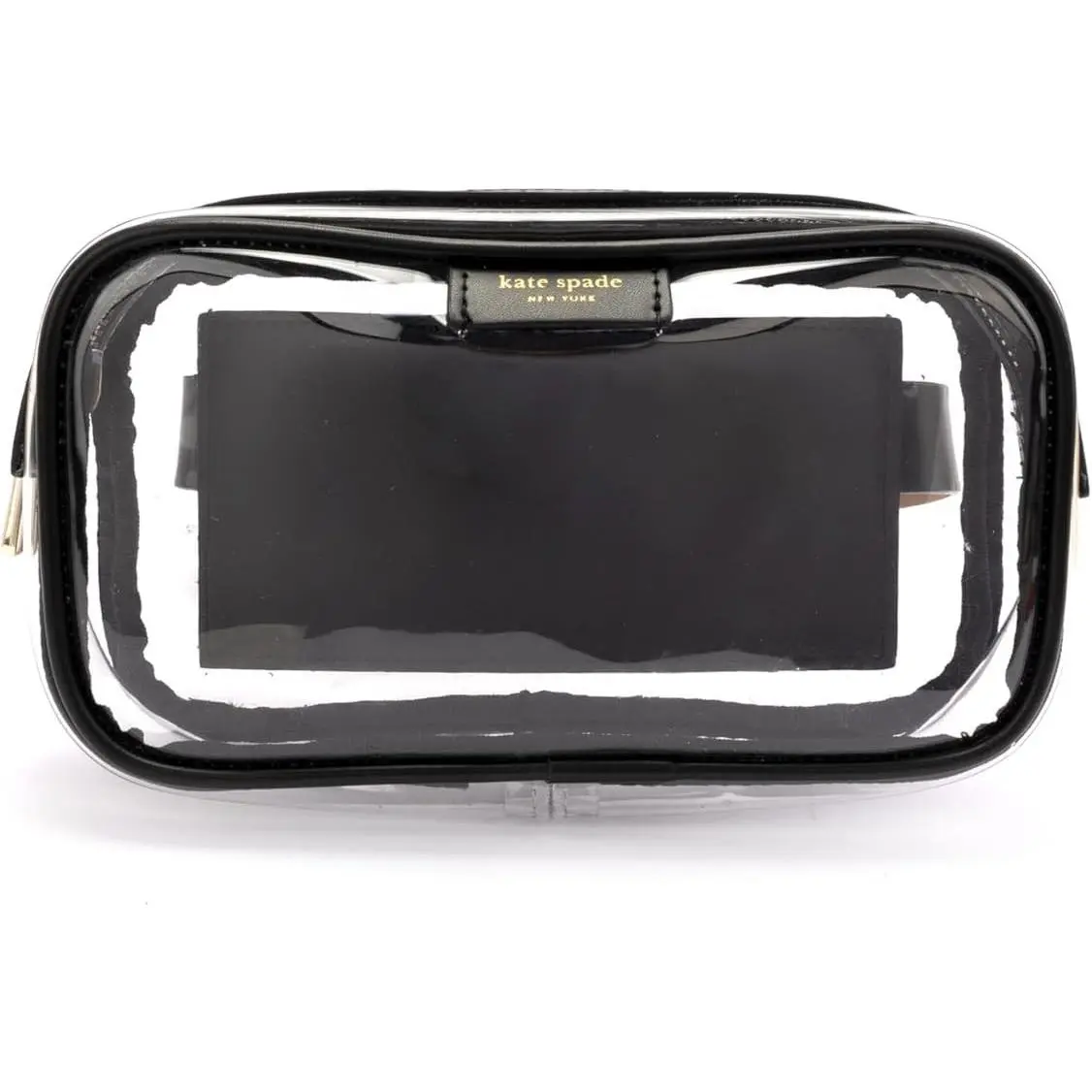 Kate Spade NY Clear Belt Bag Black Size S-m Removable Zip Pouch For Hands-fr