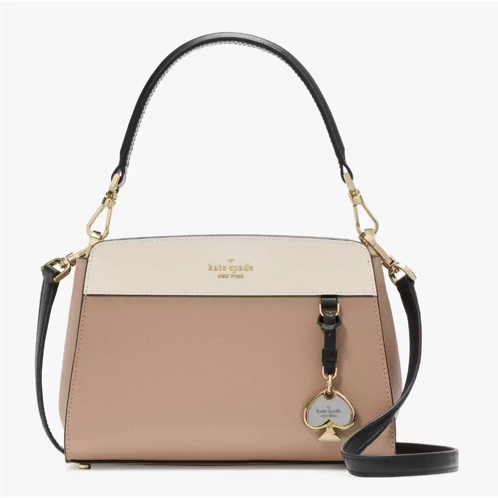 Kate Spade Madison Beige White Top Handle Satchel Bag KK284 Purse