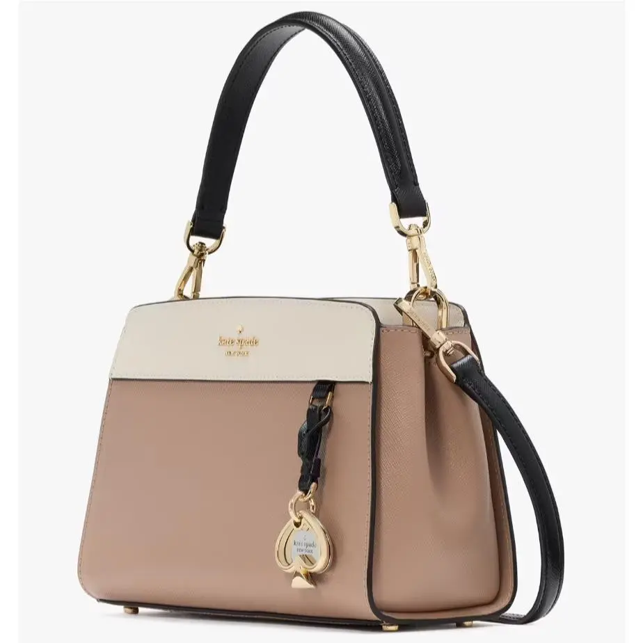 Kate Spade Madison Beige / White Top Handle Satchel Bag KK284 Purse