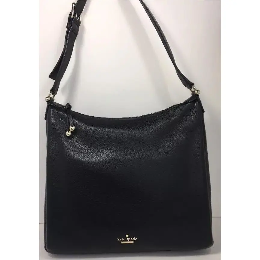 Kate Spade New York Lombard Street Pauley Black Shoulder Bag Leather Gold Hardwa
