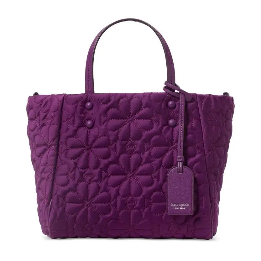 Kate Spade New York Tilly Quilted Small Tote Bag Purple Nightshade