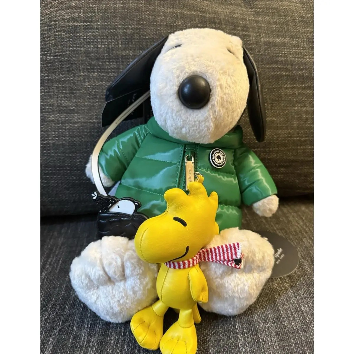 Kate Spade Peanuts Snoopy 3D Dog Crossbody Key Charm Set Limited Edition