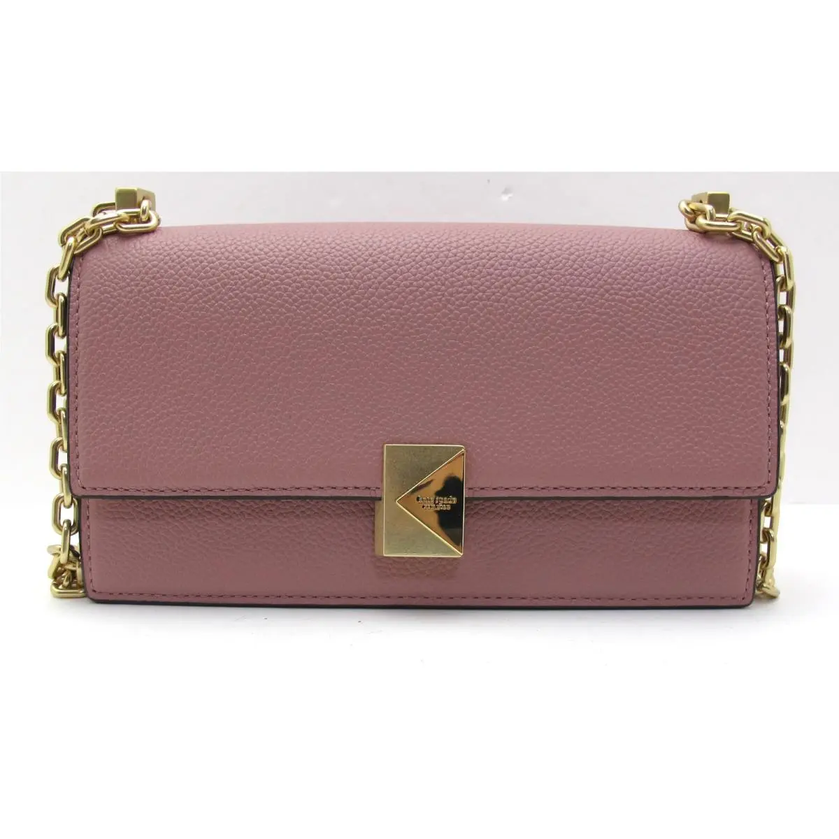 New Kate Spade Tribeca Pebbled Leather Flap Chain Crossbody/shoulder Dusk Rose
