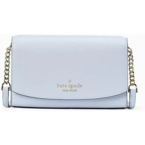 Kate Spade New York Staci Small Flap Crossbody Bag Pale Hydrangea Madison Purse