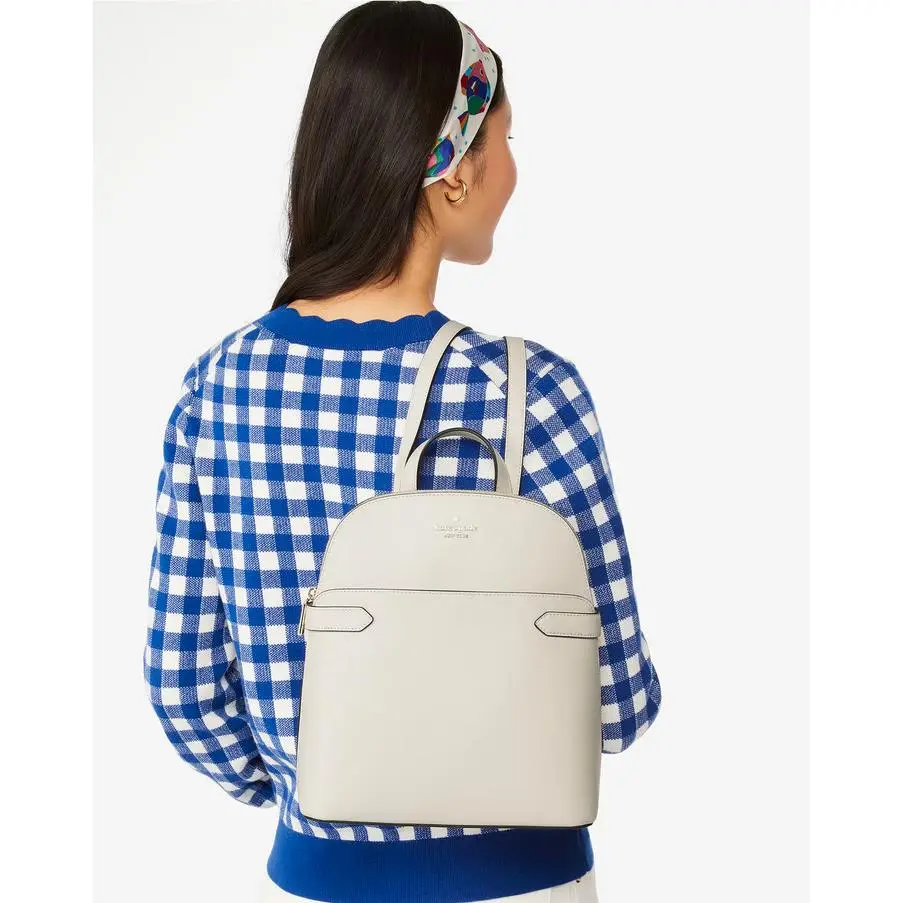 Kate Spade Staci Medium Dome Backpack Saffiano Leather - Meringue