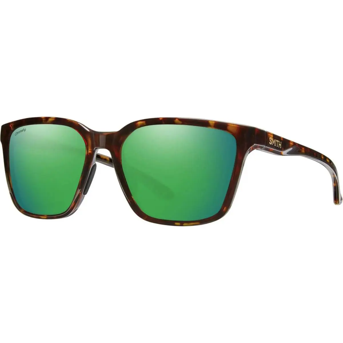 Smith Optics Adult Shoutout Vintage Chromapop Polarized Tort/green OS Sunglasses - Tortoise/Green, Frame: Brown, Lens: Green