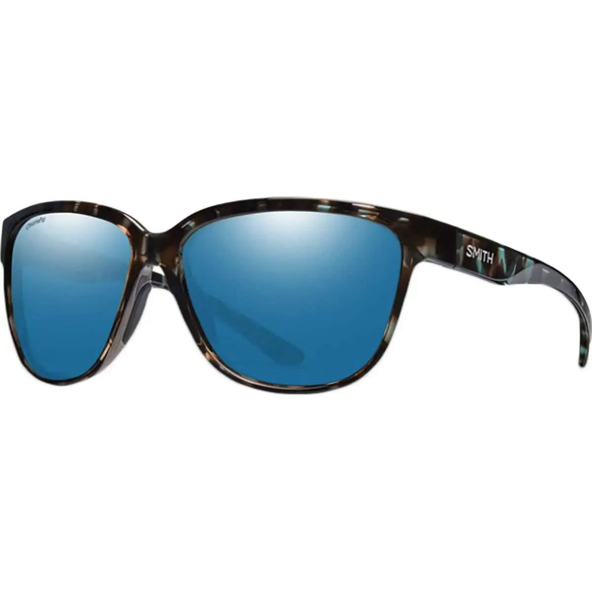 Smith Optics Women`s Monterey Chromapop Polarized Tortoise/blue OS Sunglasses - Sky Tortoise/Blue Mirror, Frame: Black, Lens: Blue