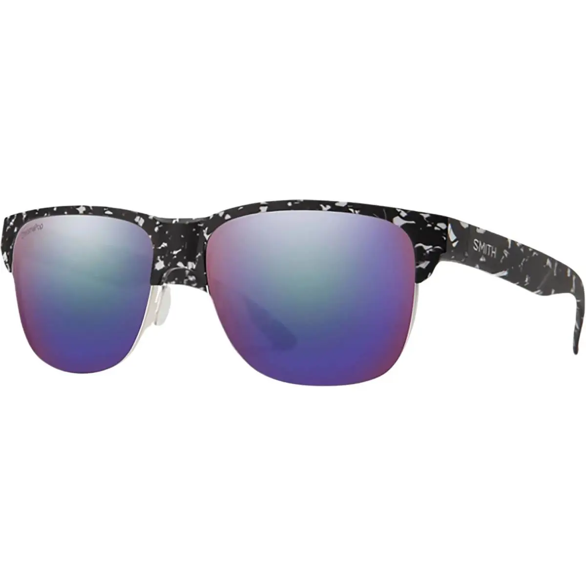 Smith Optics Adult Lowdown Split Chromapop Lifestyle Black/violet OS Sunglasses - Matte Black Marble/Violet, Frame: Matte Black Marble, Lens: Violet