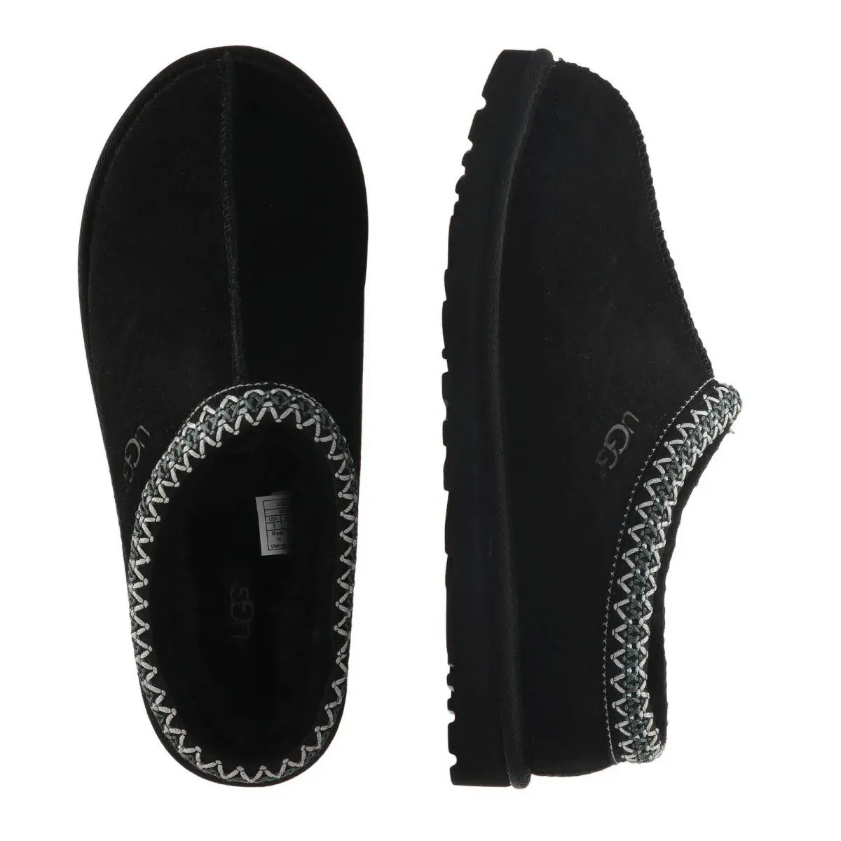 Men`s Ugg Tasman II Casual Slippers Shoes Black Unisex - Black, s: Black