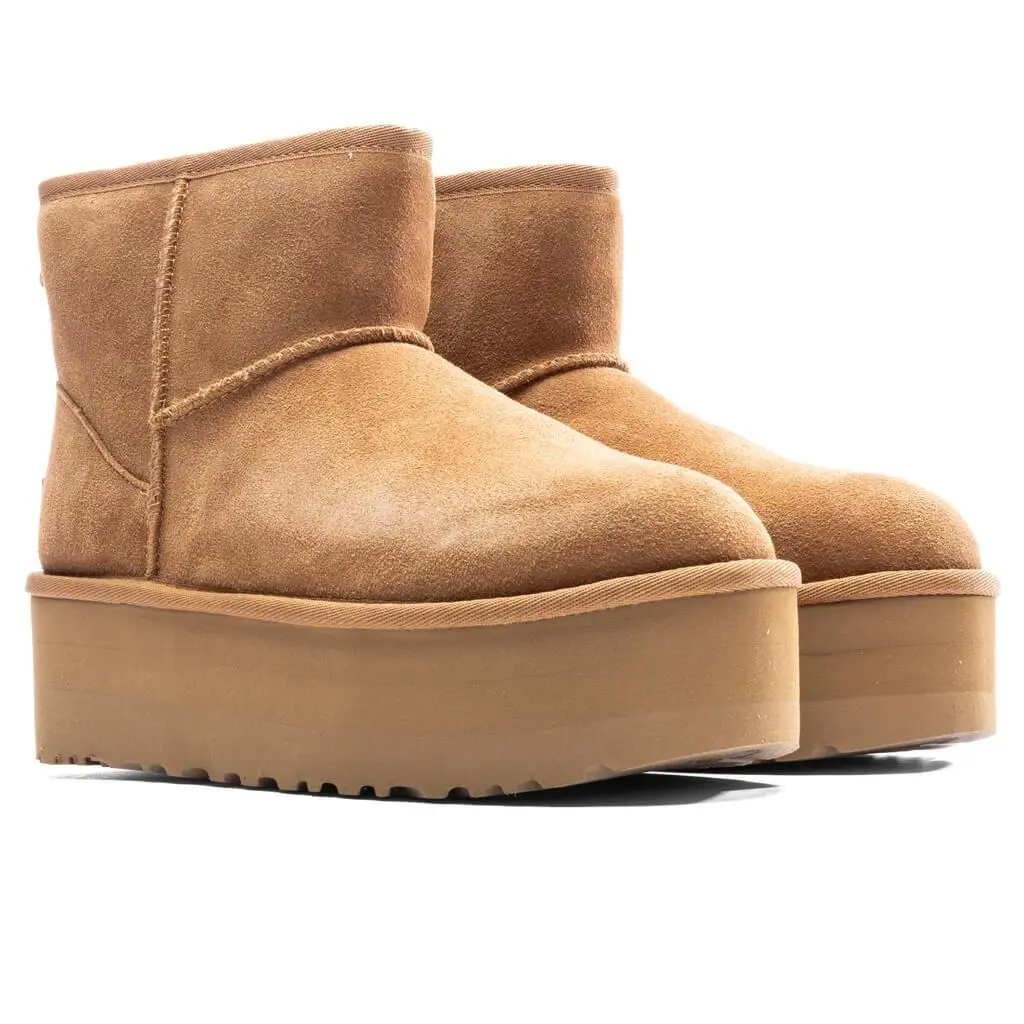 Ugg Women`s Classic Mini Platform Boots in Chestnut Model 1134991 - Chestnut