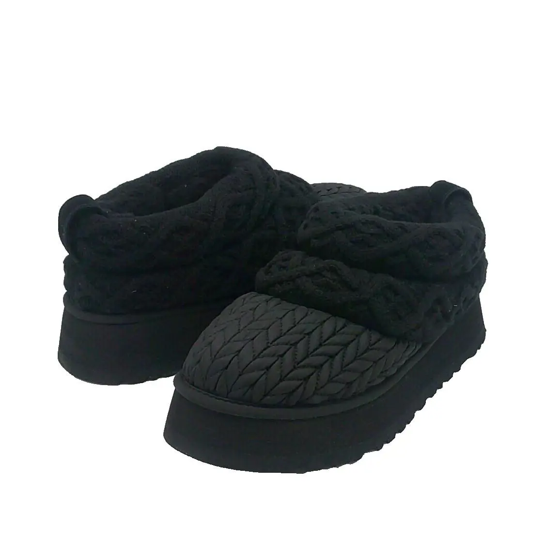 Ugg Tazz Villa Knit Women Boots Black US 7 /uk 5 /eu 38 /jp 24 - Black