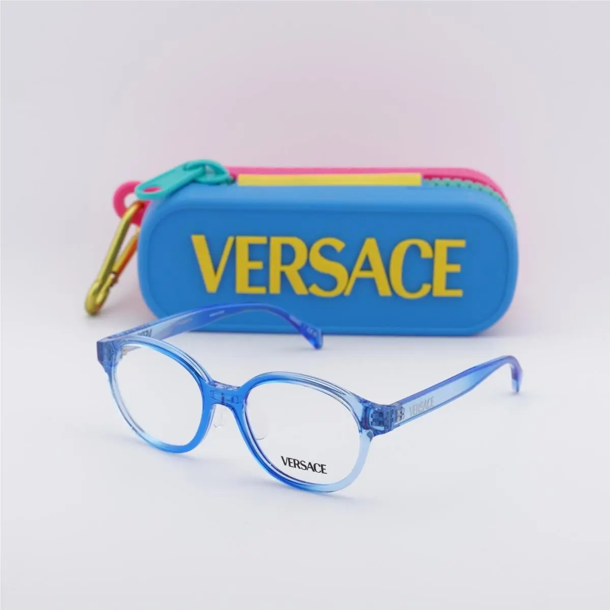Kids VK3012 5532 Transparent Blue 47mm Eyeglasses by Versace