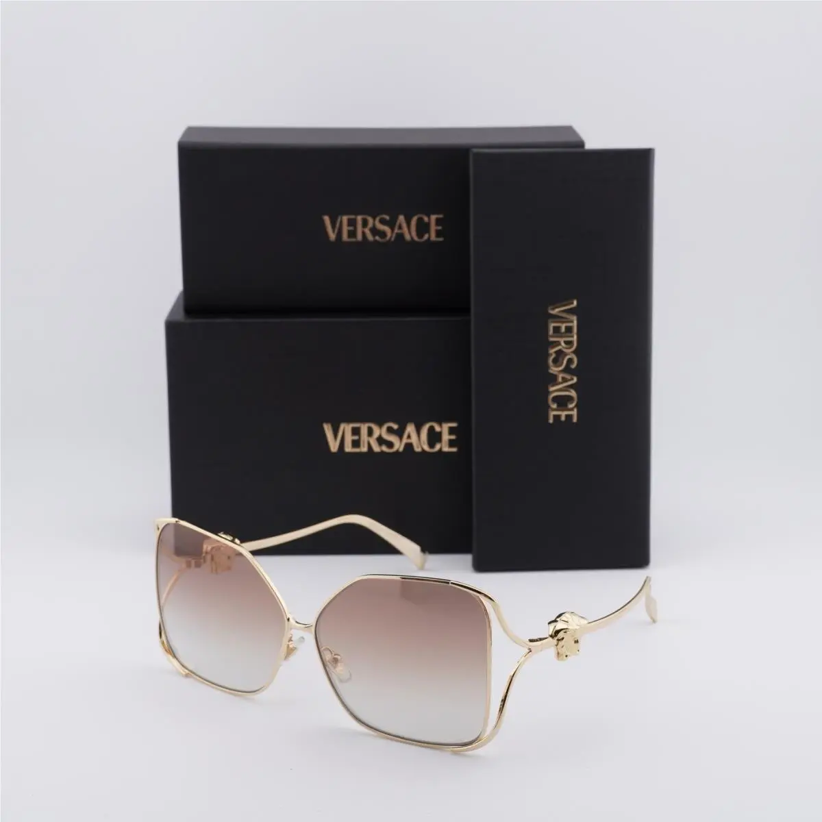 VE2288 1002B8 Gold/brown Gradient 62-11-130 Sunglasses by Versace