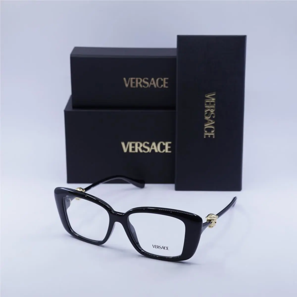 Versace VE3385U GB1 Eyeglasses 53mm Black / Clear Demo Lens