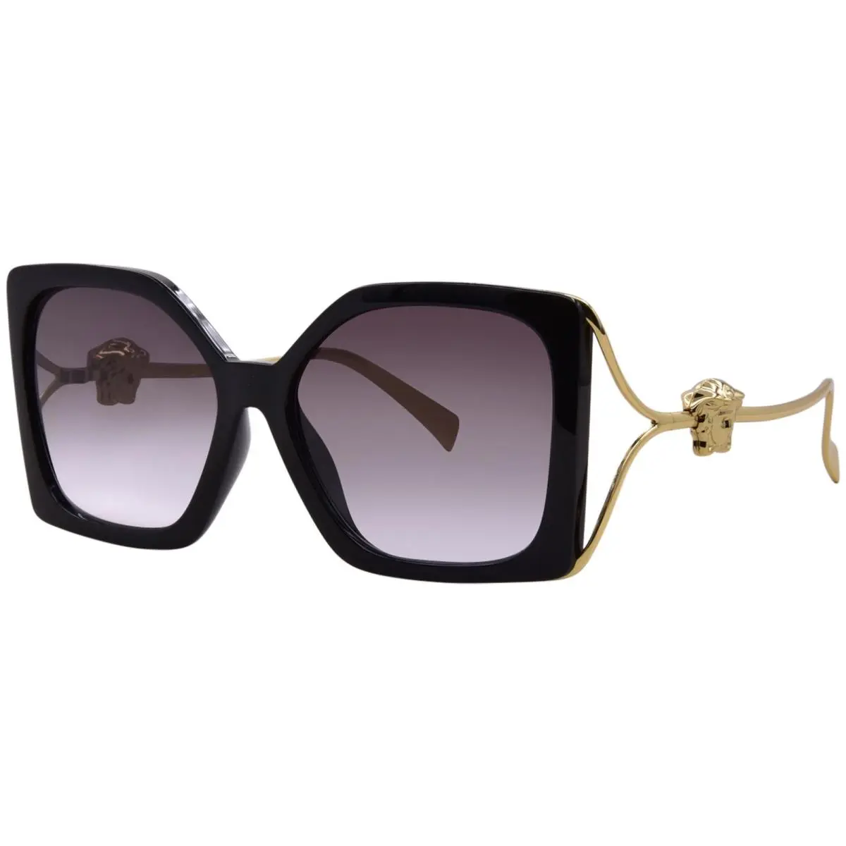 Versace VE4502U GB1/87 Sunglasses Women`s Black/light Grey/black Gradient 58mm