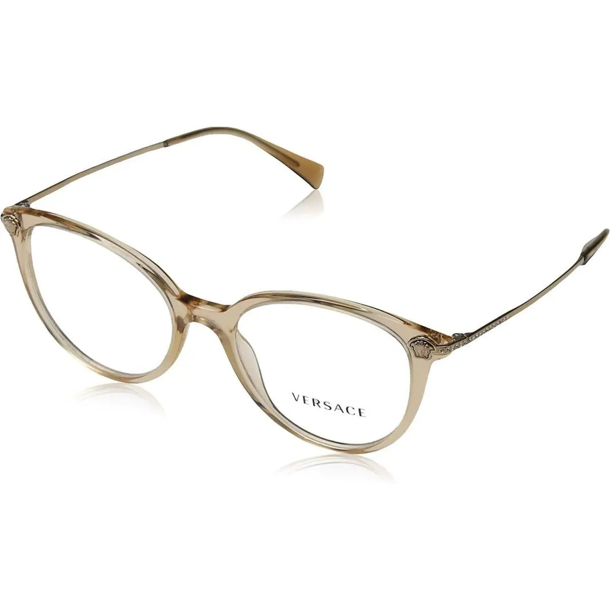 Versace VE3251B 5215 52mm Women`s Transparent Brown Eyeglasses