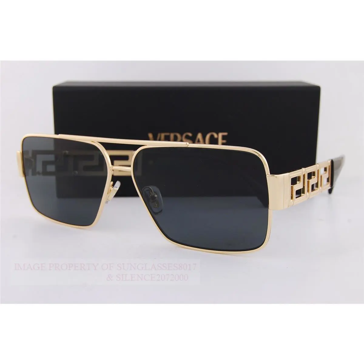 Versace Sunglasses VE 2290 1002/87 Gold/dark Grey For Men Women