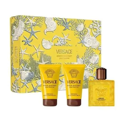 Versace Eros Energy For Men 3 Pcs Gift Set 1.7 oz Edp Spray + After Shave + Gel