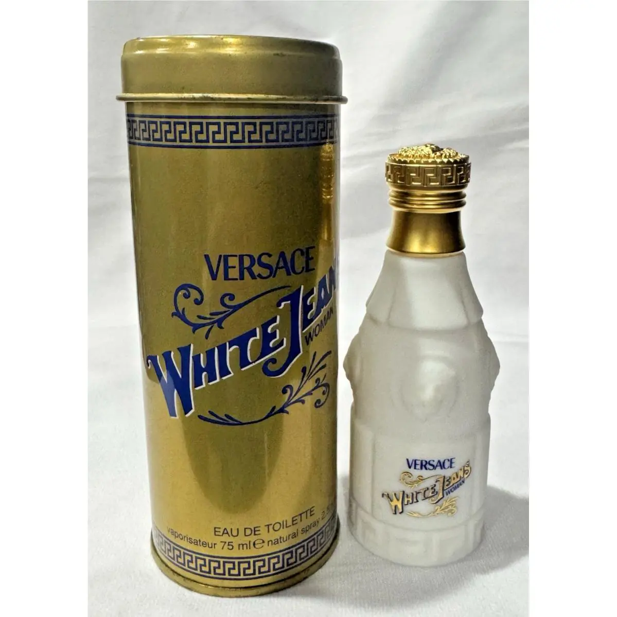 Vintage Versace White Jeans Woman Eau de Toilette Spray 75ml Rare