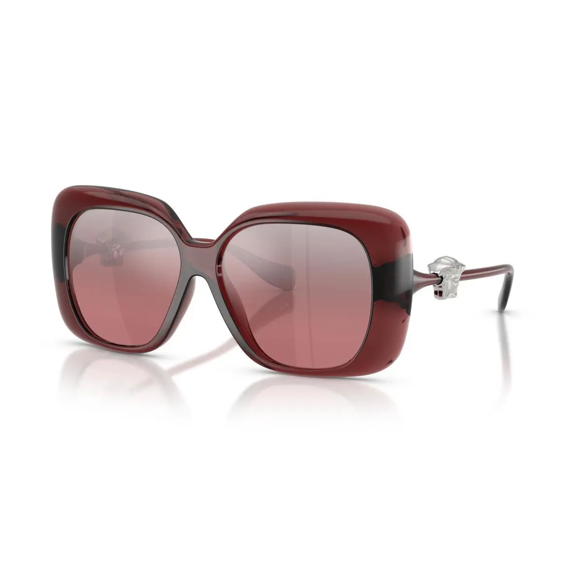 Versace Sunglasses VE4499U 55397E Transparent Red / Pink Mirror Silver Gradient