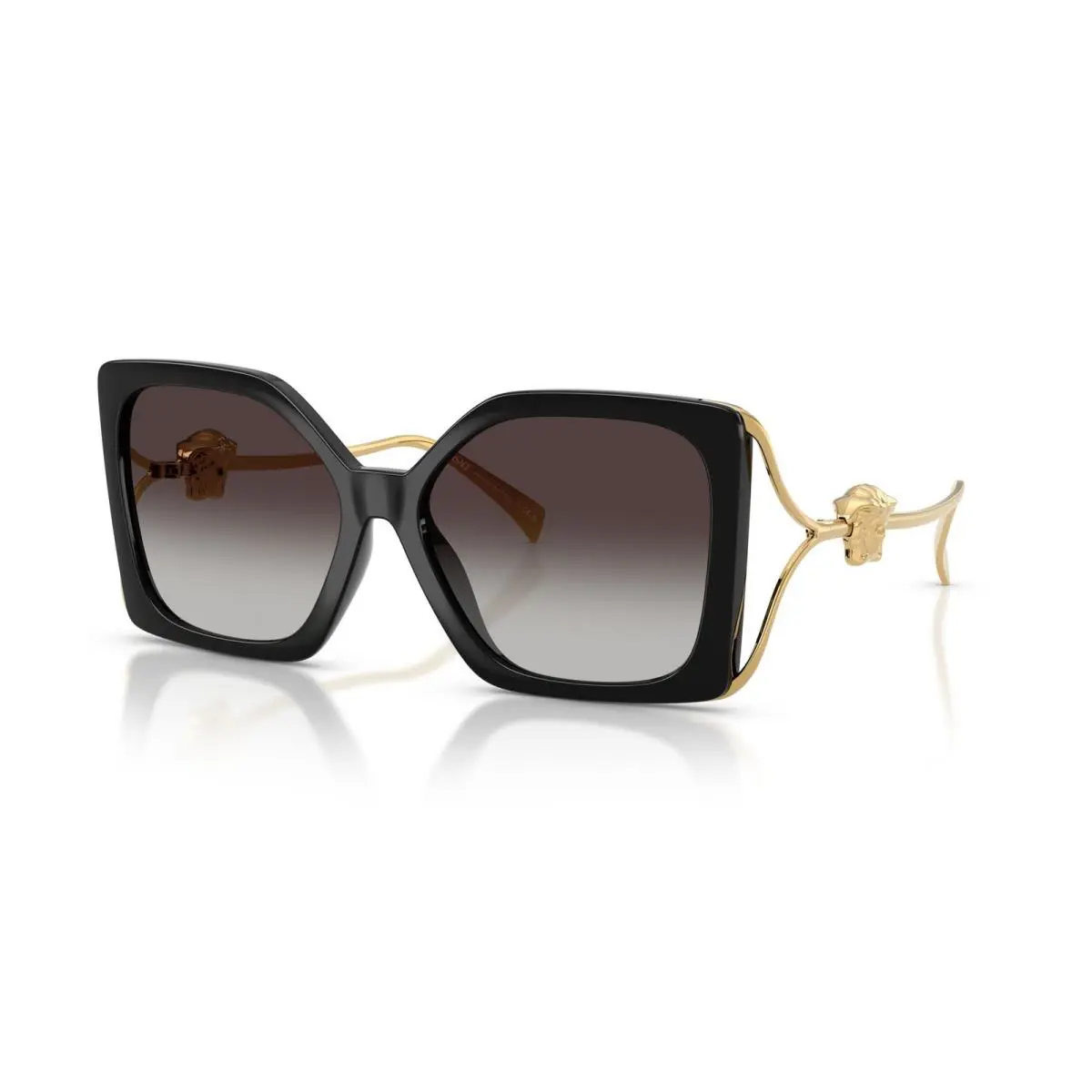Versace VE4502U GB1/87 Oversized Sunglasses 58mm Black / Grey Gradient Lens