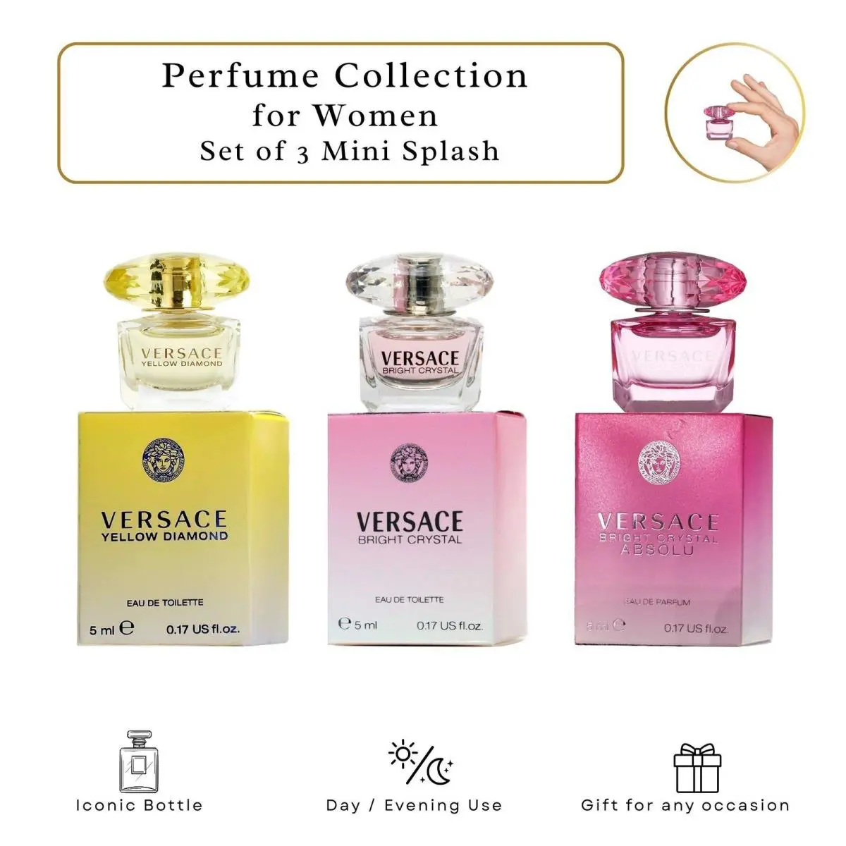 Versace Perfume For Women Miniature Fragrance Collection 3 Piece