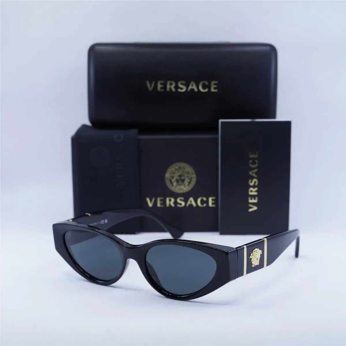VE4454 GB1/87 Black/dark Grey 55-18-140 Sunglasses by Versace
