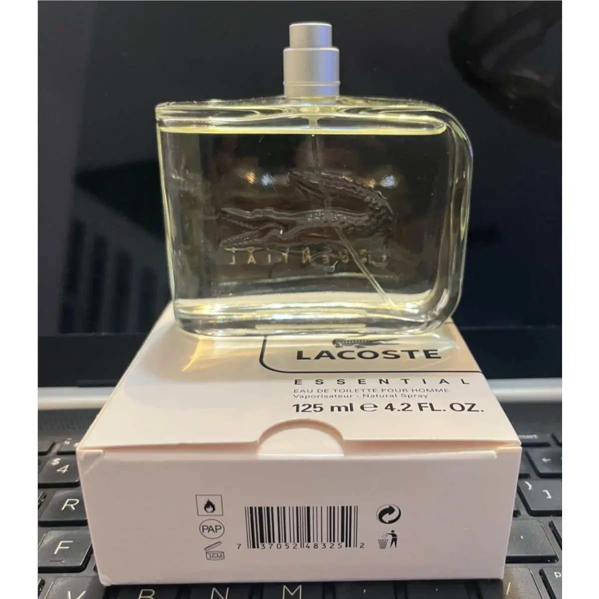 Lacoste Essential Men`s Edt 4.2 oz -125 ml Spray Exact AS Pictured