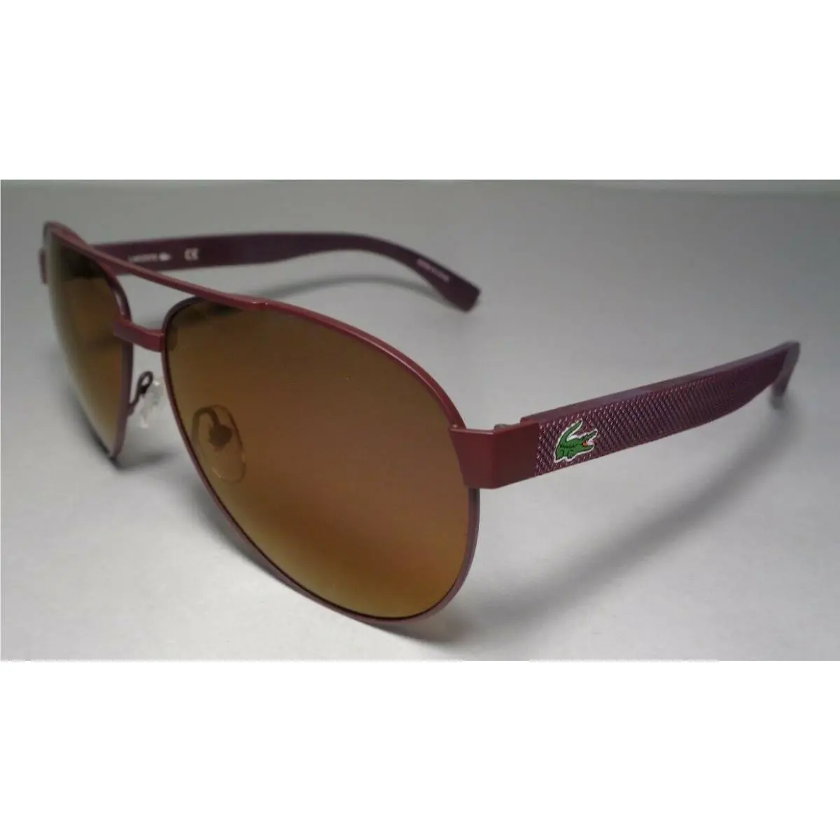 Lacoste L185S Red Matte Women`s Aviator Sunglasses | Fash Brands display picture 3