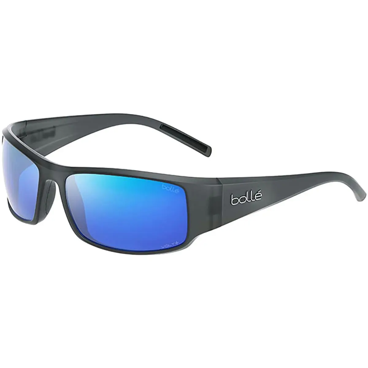 Bolle King Polarized Black Crystal Sport Wrap Sunglasses w/ Volt Lens - BS026003