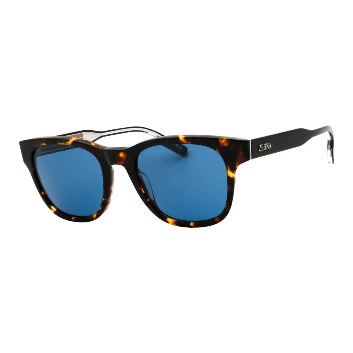 EZ 0222/S 52V Tortoise Frame/blue Lenses Sunglasses by Ermenegildo Zegna