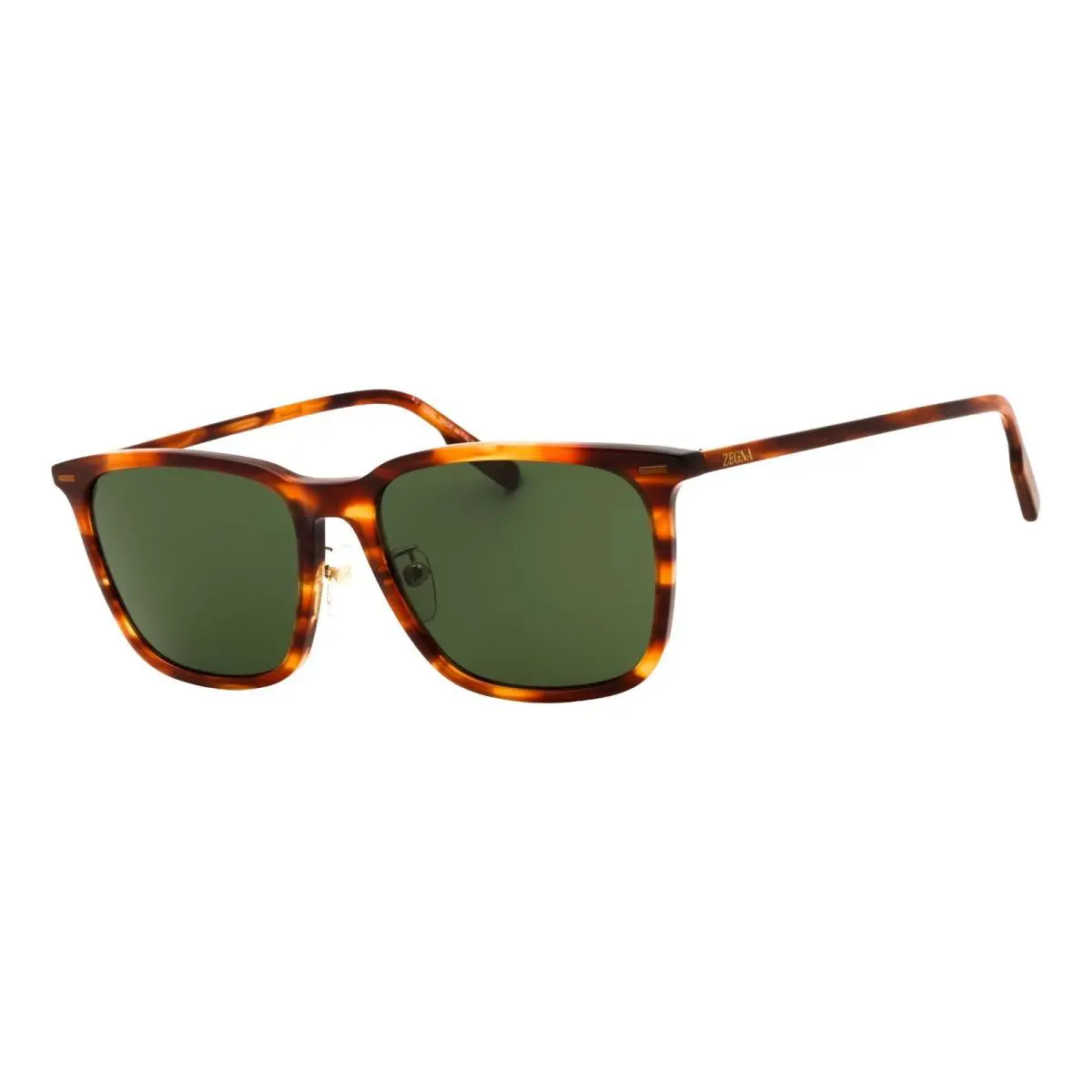 EZ 0223-D 56N Havana Striped/green Lens Sunglasses 145MM by Ermenegildo Zegna