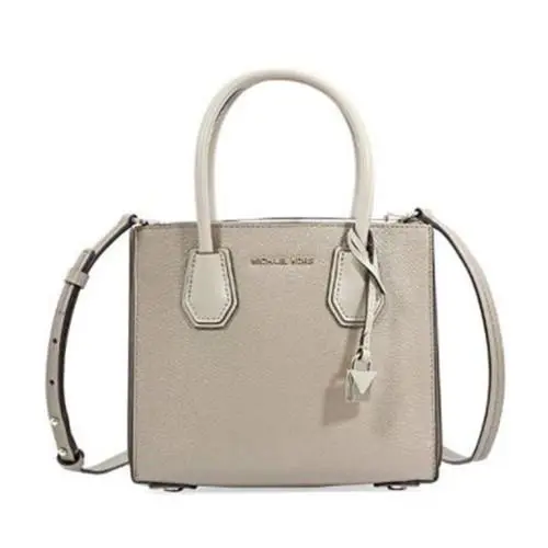 Michael Kors Mercer Medium Pebbled Leather Crossbody Bag- Truffle 30T8TM9M2L-208