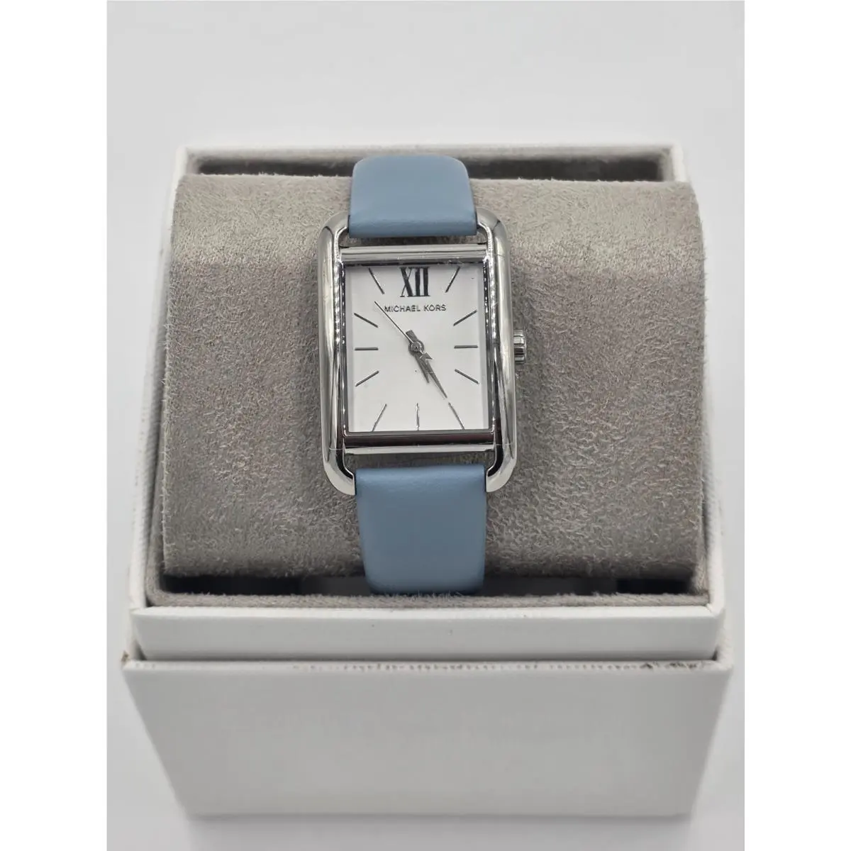 Michael Kors Petite MKO1061 Blue Dial Blue Leather Strap 27MM Womens Watch