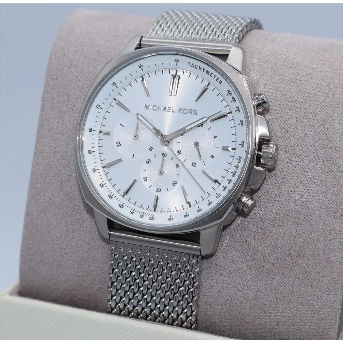 Michael Kors Sullivan Silver Chronograph Mesh Women MKO1014 Watch