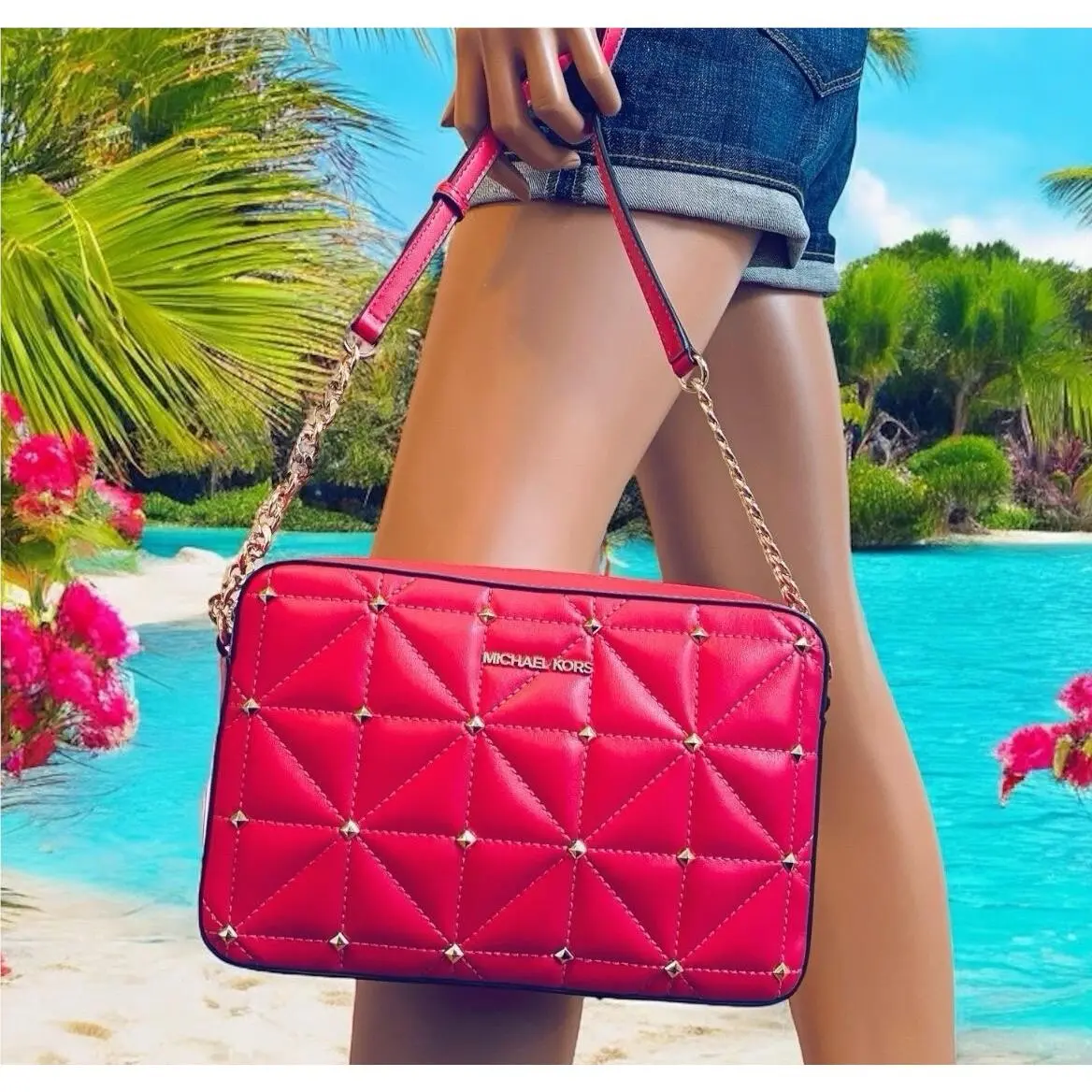 Michael Kors Pink Jet Set Small Crossbody Bag