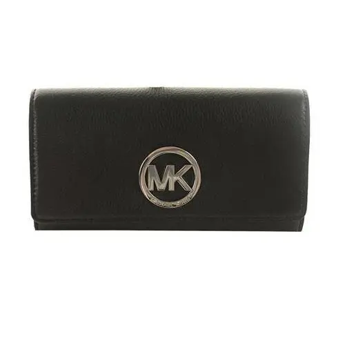 Michael Kors Fulton Carryall Black Leather Wallet Mk 32F2SFTE3L-001