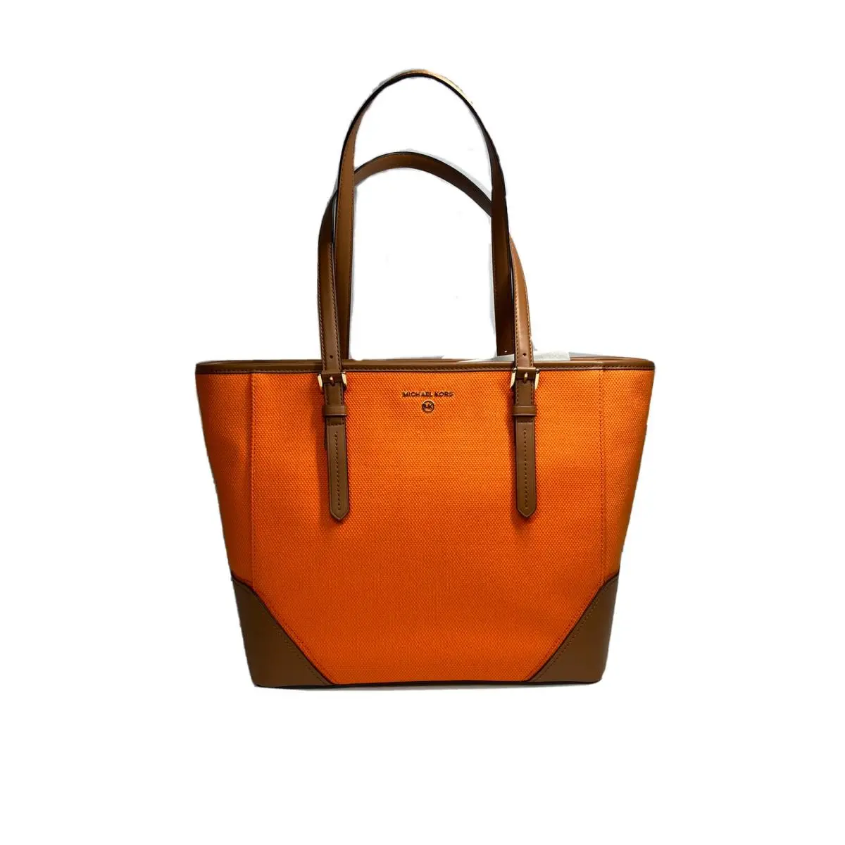 Michael Kors Aria Large Canvas Tote Color Apricot H11xW17xD6