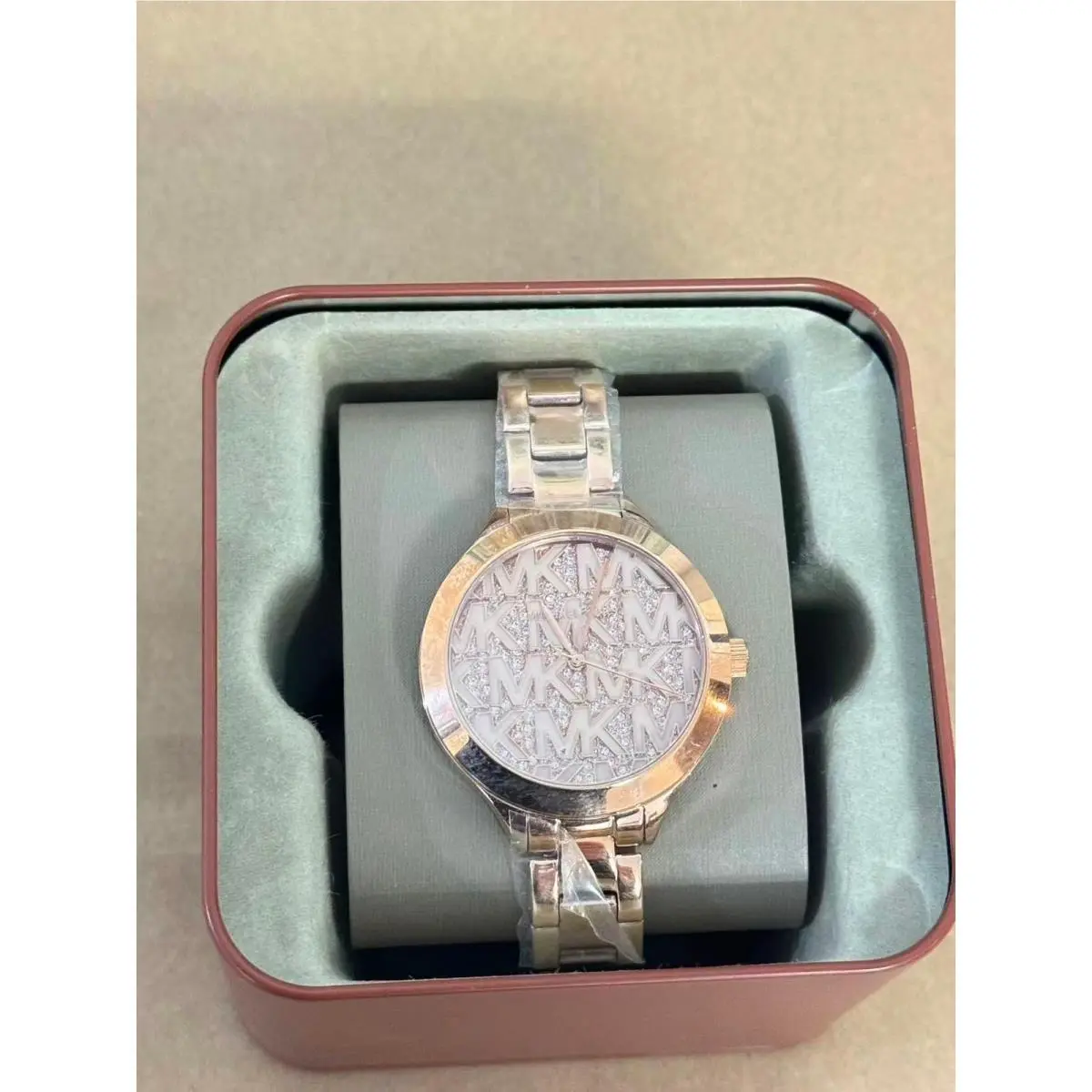 Michael Kors MK4658 Slim Runway Rose Gold Dial Ladies Watch