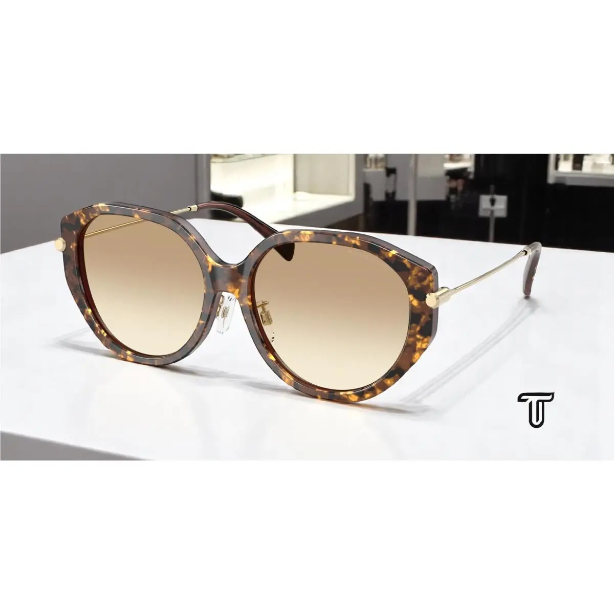Michael Kors MK2248D 401613 Jinan Brown Tortoise Brown Grad 56 Womens Sunglasses
